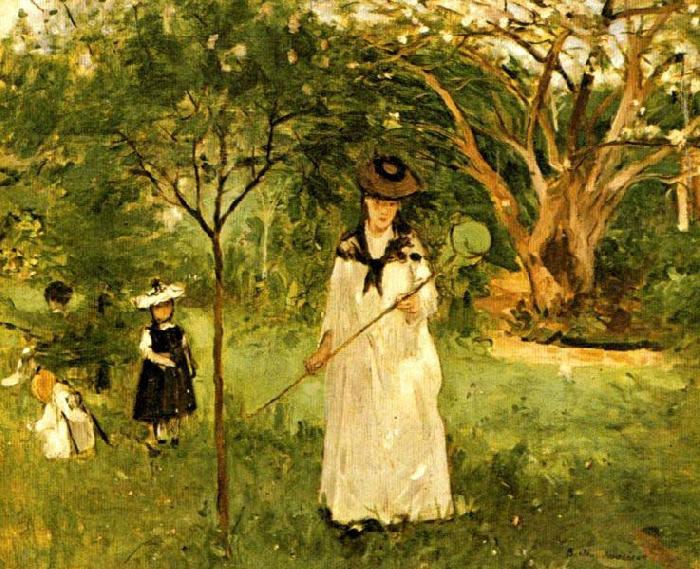 Berthe Morisot Chasing Butterflies oil painting image